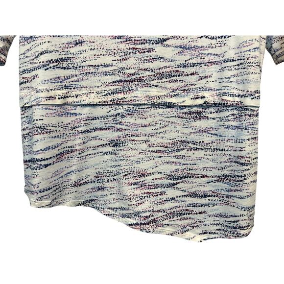 Pure J.Jill Top White Asymmetric Hem Half Sleeve Tunic Tee White Measures Large - Picture 7 of 13